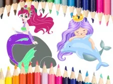 Libro da colorare sirena